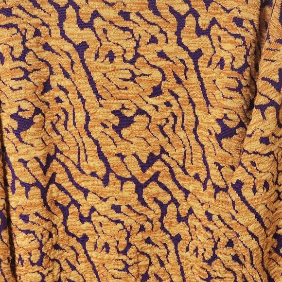 Vintage Kaelin 80s Ski Wear Purple Coogi Style Thick Wool Blend Sweater Large - Picture 4 of 12